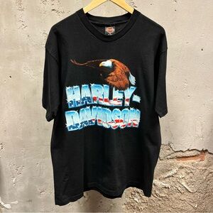 Vintage Harley Davidson Holoubek 1998 Eagle Chrome Logo Single Stitch Tee Biker